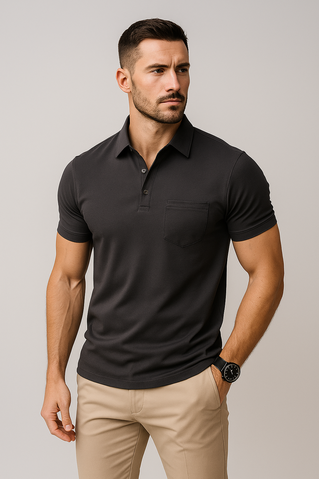 Polo-Shirt für Herren mit Brusttasche