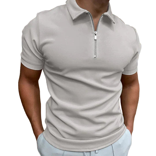 Poloshirt mit Reißverschluss-Kragen