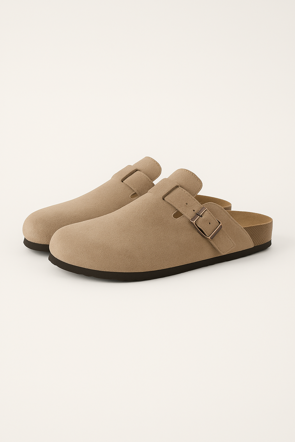 Suede Clogs für Herren mit verstellbarem Riemen