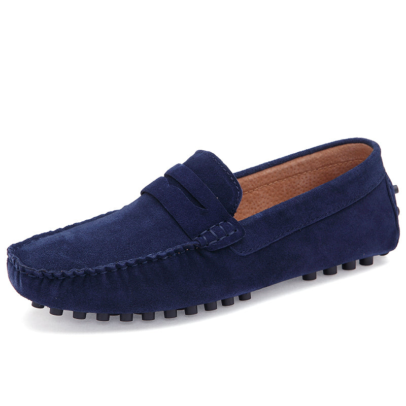 Wildleder-Loafer mit Schnürung